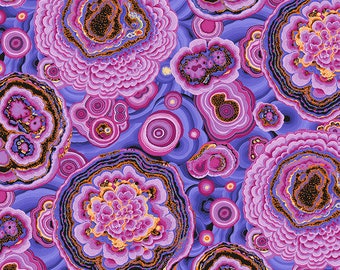 Kaffe Fassett, Agate in Magenta, February 2022 Collection, Philip Jacobs, Sold by the Half Yard