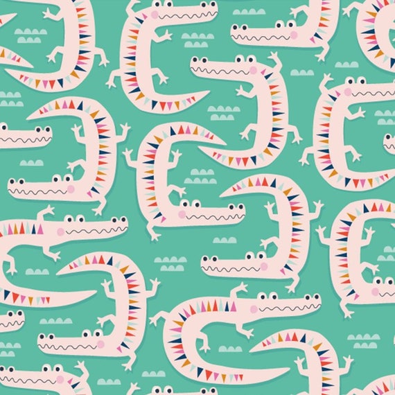 BY THE YARD Dashwood Studio U.K. Yin and Yang Crocs Seafoam