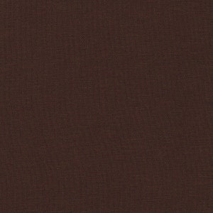 Kona Cotton in Coffee, K001-1083, Robert Kaufman, Dark Brown Solid Cotton,  Sold by the Half Yard
