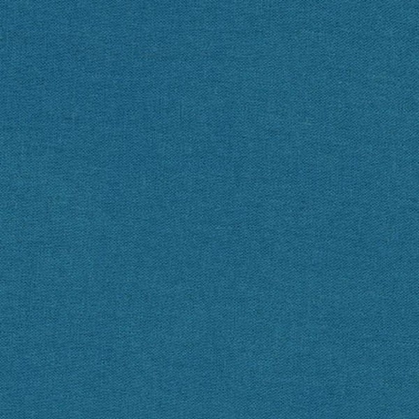 Brussels Washer in Ocean, Solid Teal Blue, Linen Rayon Blend, Apparel Fabric, Robert Kaufman, 52" Wide, Sold by the Half Yard