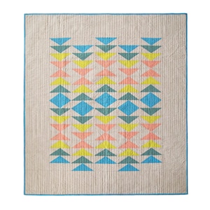 Tropic Quilt PAPER PATTERN, Initial K Studio, Lap, Throw, and Queen Quilt, Designed for Ruby Star Society Speckled Fabrics, Pattern ONLY