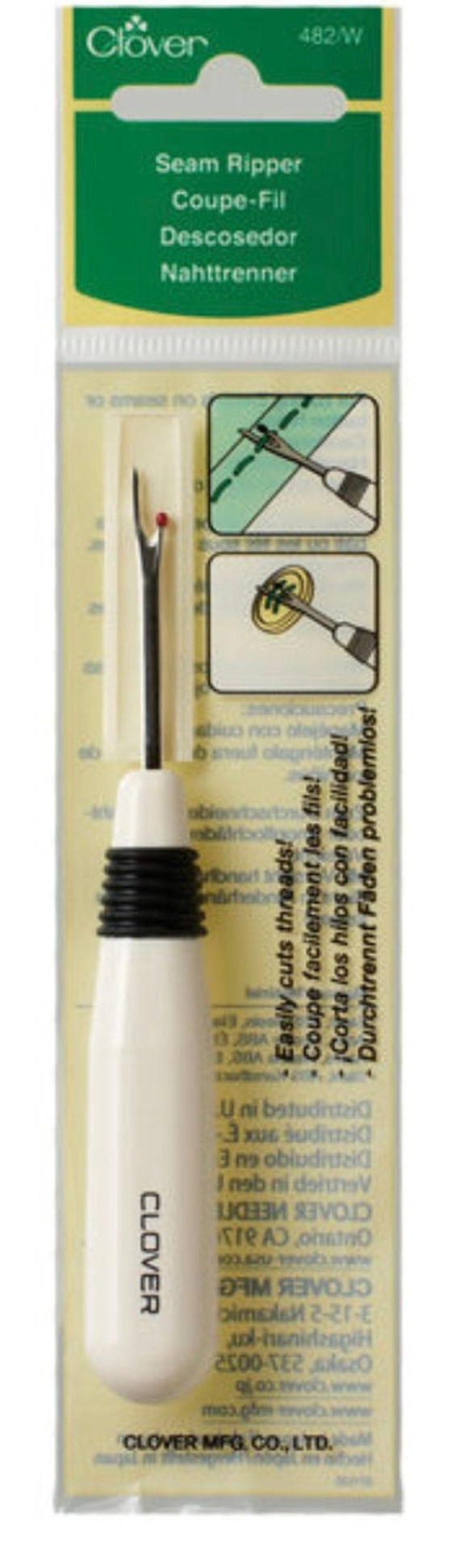 Clover Seam Ripper, White Handle 