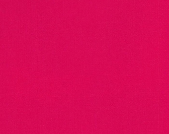 Kona Cotton in Pomegranate, K001-1295, Robert Kaufman, Pinkish Red Solid Cotton, OEKO-TEX Certified, Sold by the Half Yard
