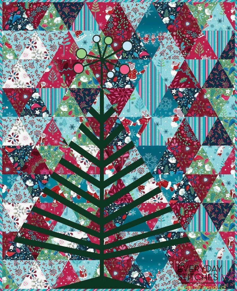 Tinsel Tree Quilt Pattern Everyday Stitches Holiday Quilt Etsy
