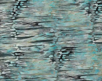 Island Batik, Riverwalk, Horizontal Lines with Dots, Grey Fog, Sold by the HALF YARD