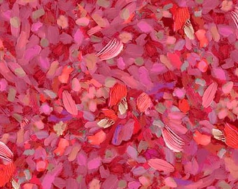New!! QT Fabrics, Watercolor Texture in Paprika, Fluttering Petals Collection, Quilting Treasures, Sold by the HALF Yard