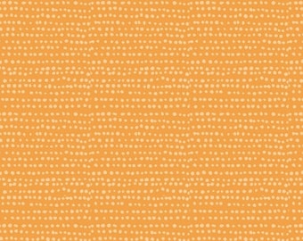 Droga Stello, Moonscape w kolorze nagietka, pomarańczowa tkanina w kropki, tkanina typu blender, sprzedawana na pół jarda