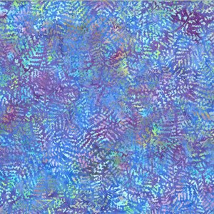 Bali Batiks, Fern - Purple Haze, Hoffman Fabrics, 200 Thread Count, Sold by the HALF YARD