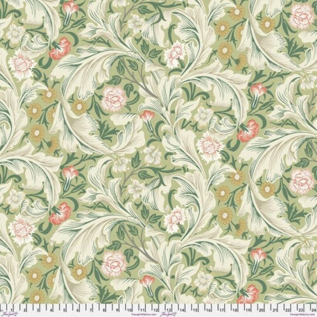 William Morris Leicester Collection Olive Floral Free - Etsy
