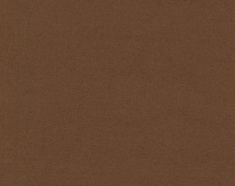 Kona Cotton in Mocha, K001-1237, Robert Kaufman, Medium Brown Solid Quilting Cotton,  OEKO-TEX, Sold by the Half Yard