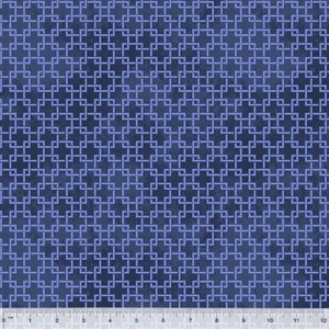 Summer Bliss Trellis Navy, by Whistler Studios for Windham Fabrics, Sold by the Half Yard