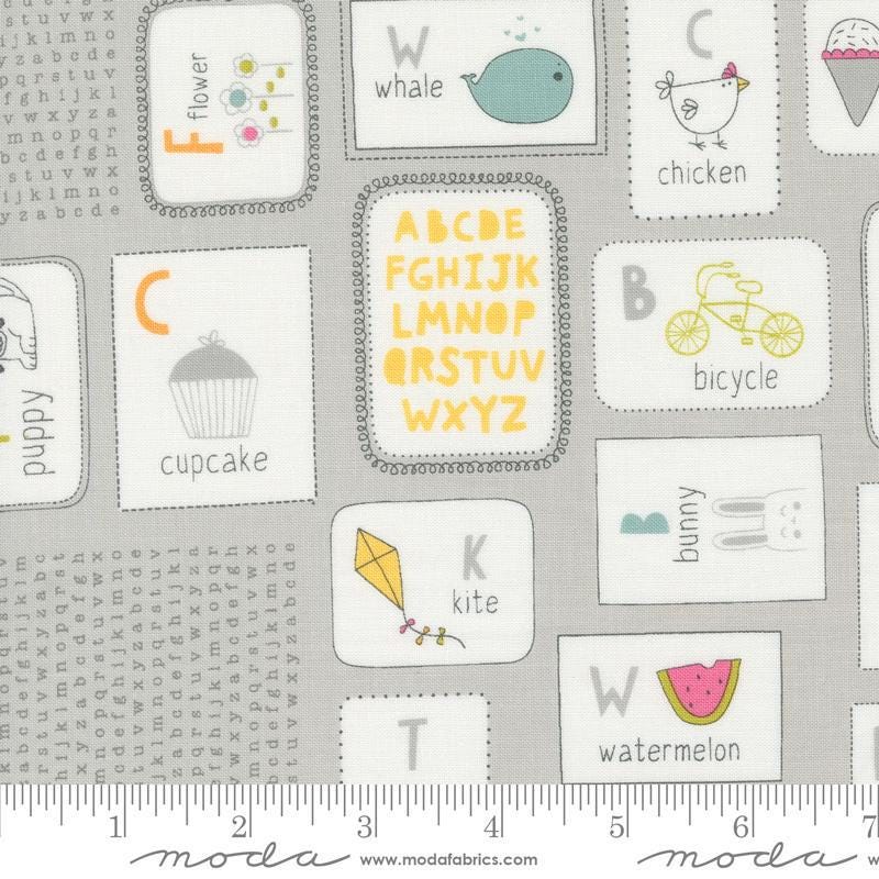 Moda, Shine in Stormy, Flashcard Novelty from the Shine Collection, by Sweetwater Designs, Sold by Half Yard