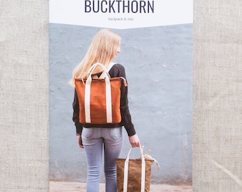 Buckthorn Backpack and Tote Sewing Pattern, Noodlehead Bag Pattern, Zip Backpack Pattern, PAPER PATTERN