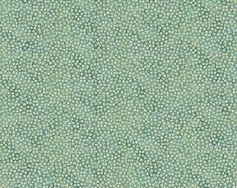 Northcott Shimmer, Tiny Dots in Dusk, Deborah Edwards, Green with Gold Metallic, Sold by the Half Yard