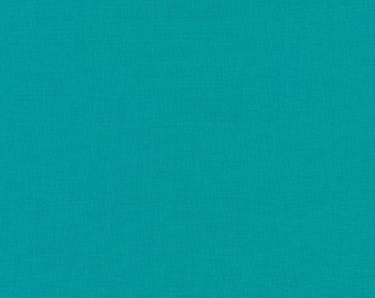 Kona Solid in Jade Green, K001-1183, Robert Kaufman, Blue-Green Solid Cotton, OEKO-TEX Certified, Sold by HALF Yard increments