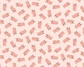 Dear Stella, Oink in Pink, Homestead Collection, Sold by the HALF Yard