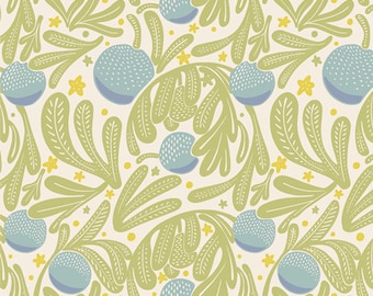 AGF, Fresh Linen, Bountiful Rhapsody by Katie O'Shea, Art Gallery Fabrics, OEKO-TEX, Pima Cotton, Sold by the Half Yard