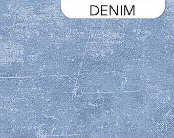 Northcott Fabrics, Canvas Texture in Stonewash Denim, Deborah Edwards for Northcott,  Sold by the HALF YARD