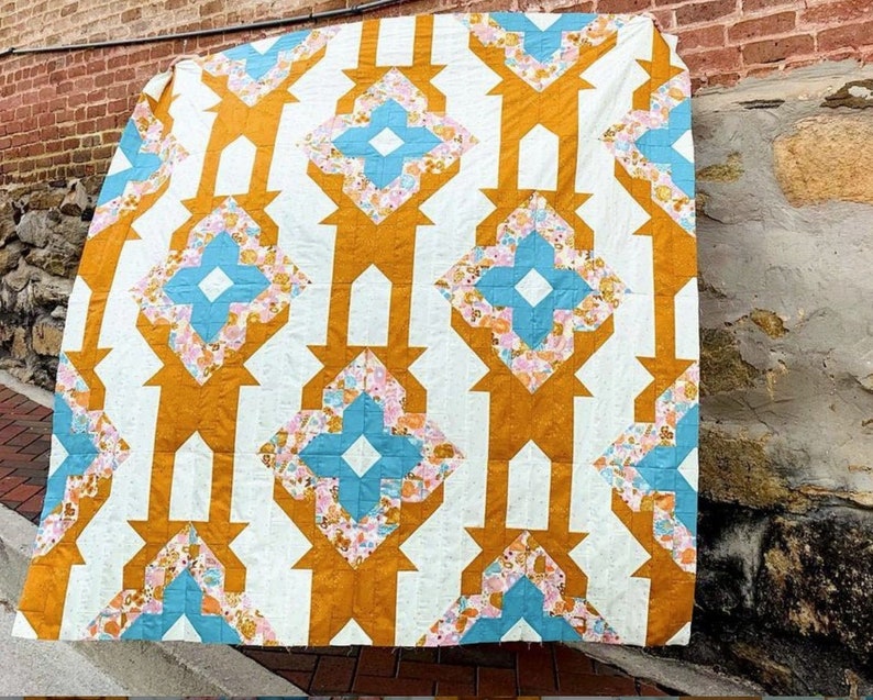 Pattern Sold Separately. 5.75 Yards of Fabric Included NEW QUILT KIT! Trellis Quilt by Elizabeth Bolten