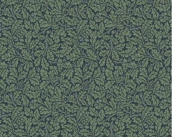 William Morris, Morris the Original, Oak in Indigo, Free Spirit, Sold by the Half Yard