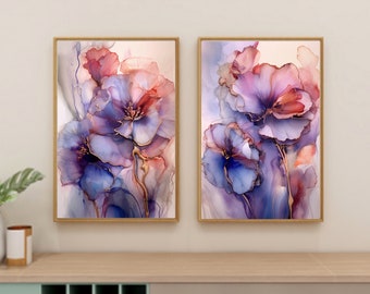 Floral watercolor art print 2 prints