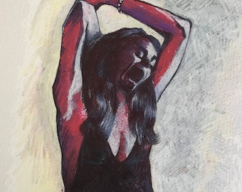 The Texas Chainsaw Massacre Original Art 'pam on a Meathook' - Etsy