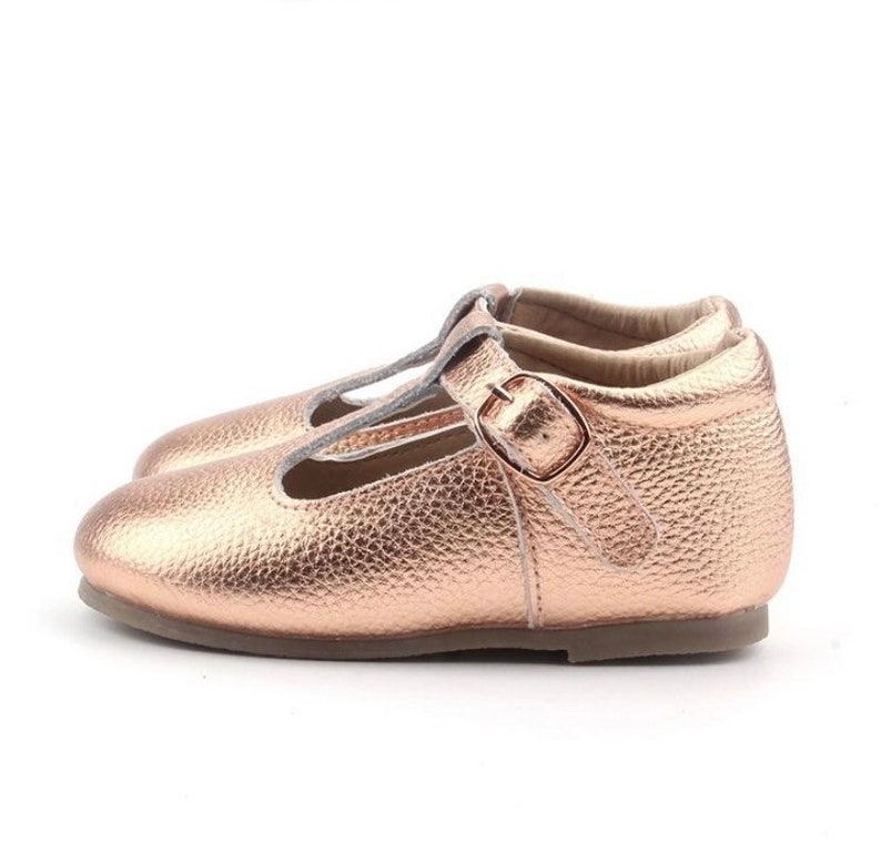 rose gold t bar shoes