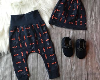 Sarouel | pantalon enfant en bas âge | fait à la main harems | vêtements à la main | harems slim triangle