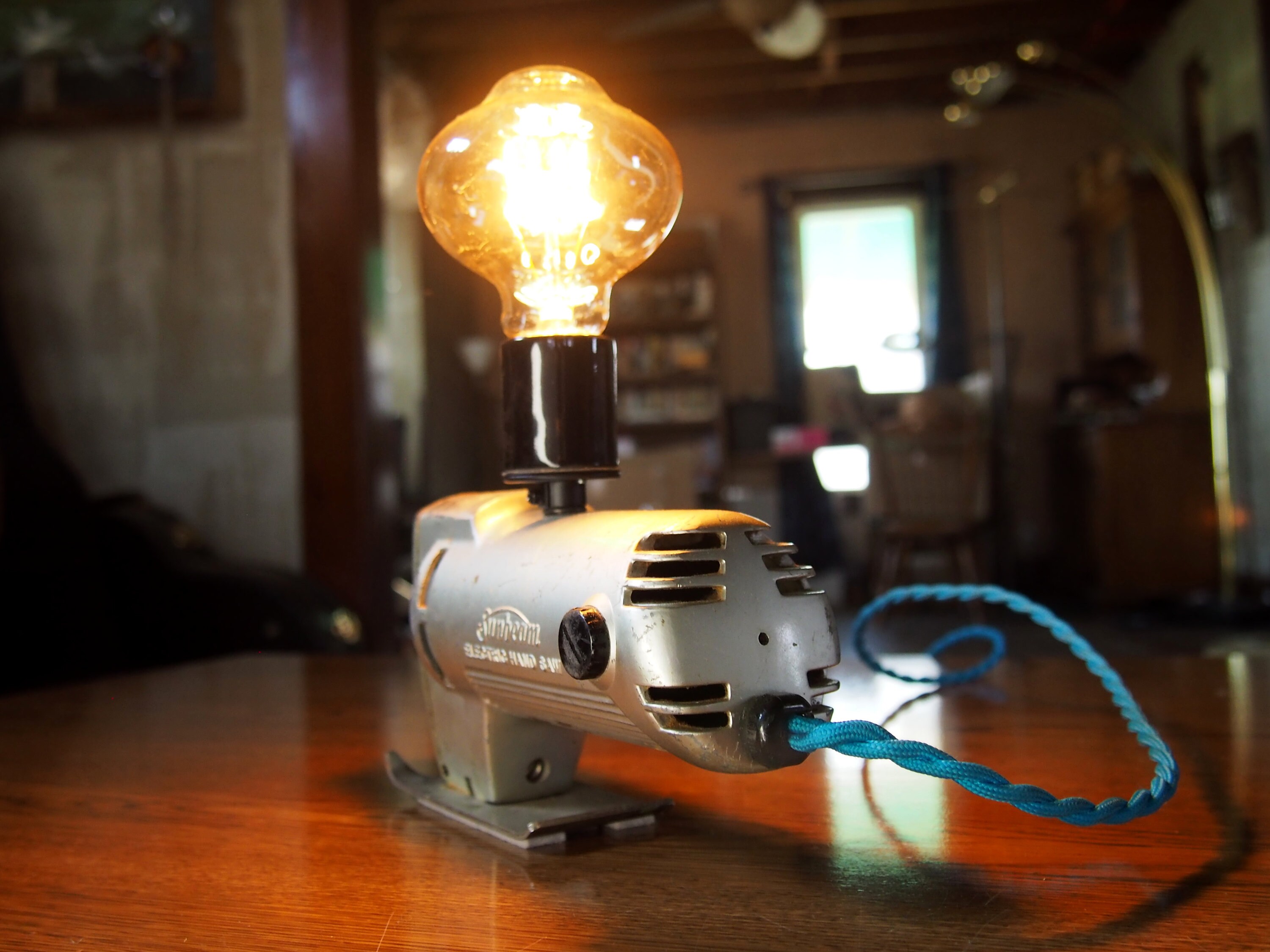 Vintage Sunbeam Electric Hand Saw Table Lamp Jigsaw Power Etsy