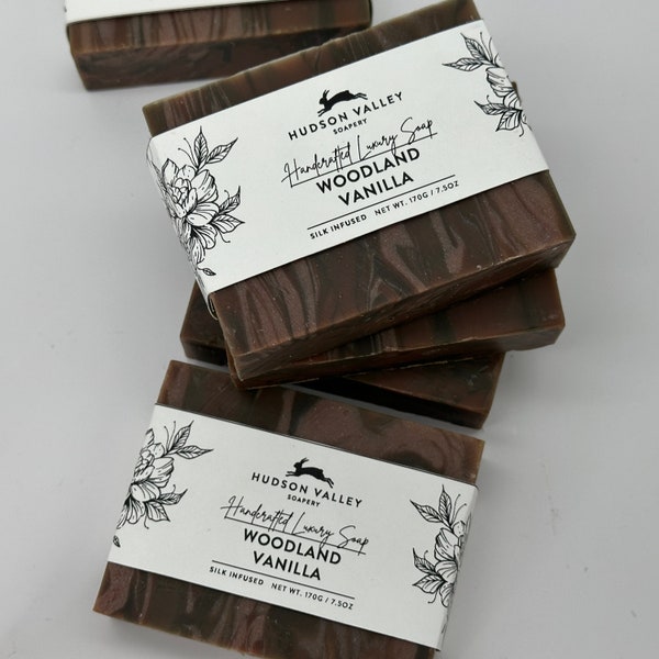 Woodland Vanilla Soap, Homemade Soap, Luxury Artisanal Handcrafted, The Perfect Handmade Gift, Woodgrain Soap Design