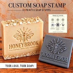 Custom 3D Printed Soap Stamp | Personalized Logo for Handmade Soaps