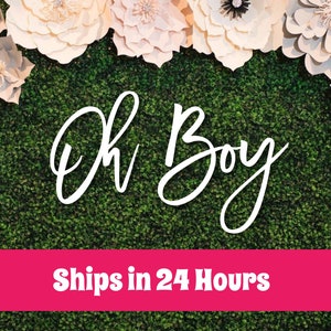 Oh Boy Oh Baby wood sign, wood baby shower sign, oh baby shower, Photo Booth, baby shower decor, baby shower backdrop Ships in 24 hours