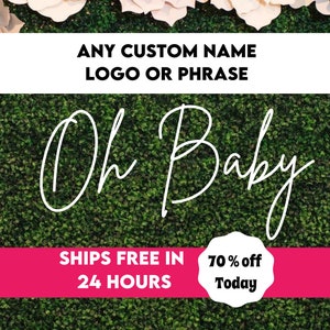 Oh Baby Wood Sign oh BabyShower Sign Sprinkle oh baby shower backdrop gift oh baby gender reveal baby announcement photo shoot oh baby prop