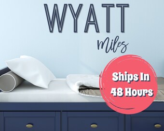 Stacked Custom Name Sign, First & Middle Name Sign, wood name sign,  Baby Shower Nursery Sign, nursery letters, children's  nursery decor,