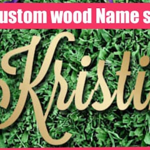 Wooden Name sign 12" to 55" wide!  Wooden name sign  Baby Name Wooden nursery decor wooden wall art above a crib Office large letters