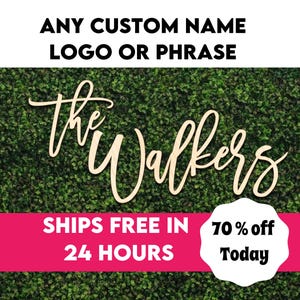 Wood Sign Cut Out  - Last Name Wood Sign - Custom Wood Name Sign - Wedding Backdrop - Custom cut Name Sign - wood Word Cut Out