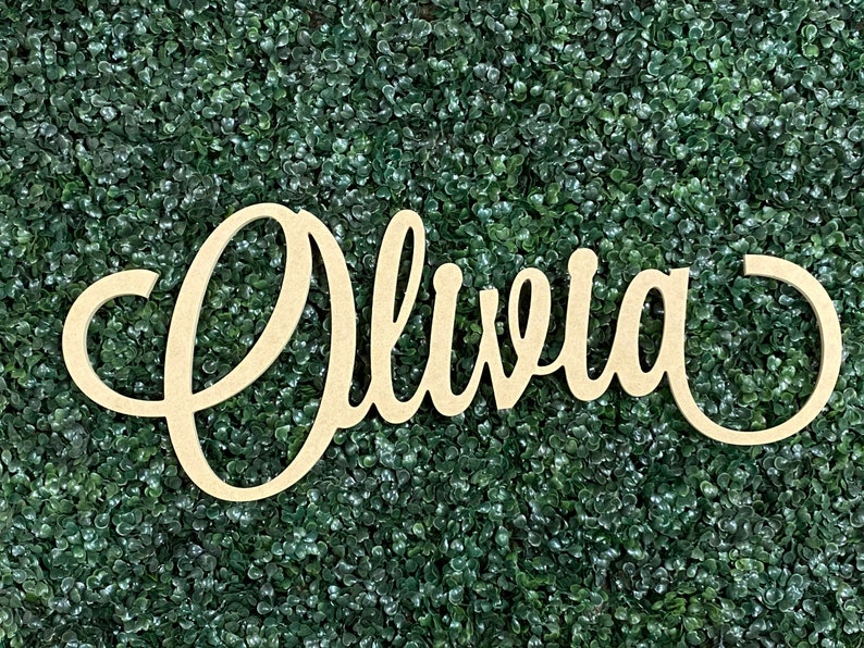 Name Sign Custom wooden Name Sign Birthday Wedding name image 1