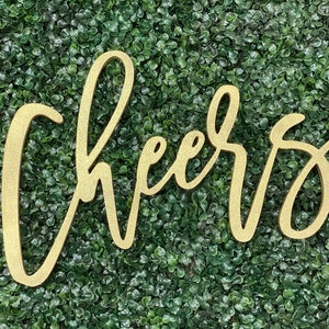 Cheers Wood Sign 12"-55", Wedding Backdrop, Wedding Bar Sign, Bridal Shower, Champagne Bar, Engagement Party, Decor instant preview, wedding