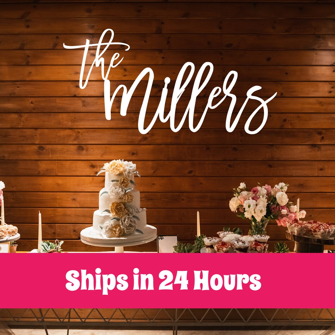 Mr and Mrs Custom Backdrop Sign, Custom Last Name Wood Sign, Backdrop ...