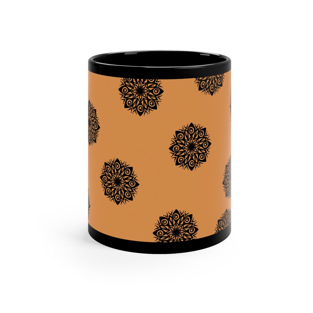 Fall Color Warm Colors 11oz Black Chai Tea Coffee Mug With Etsy