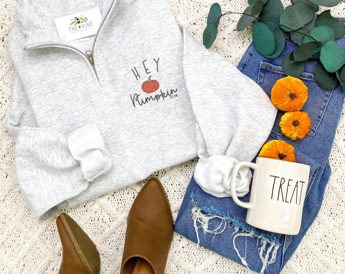 Hey pumpkin sweatshirt quarter zip Clearance
