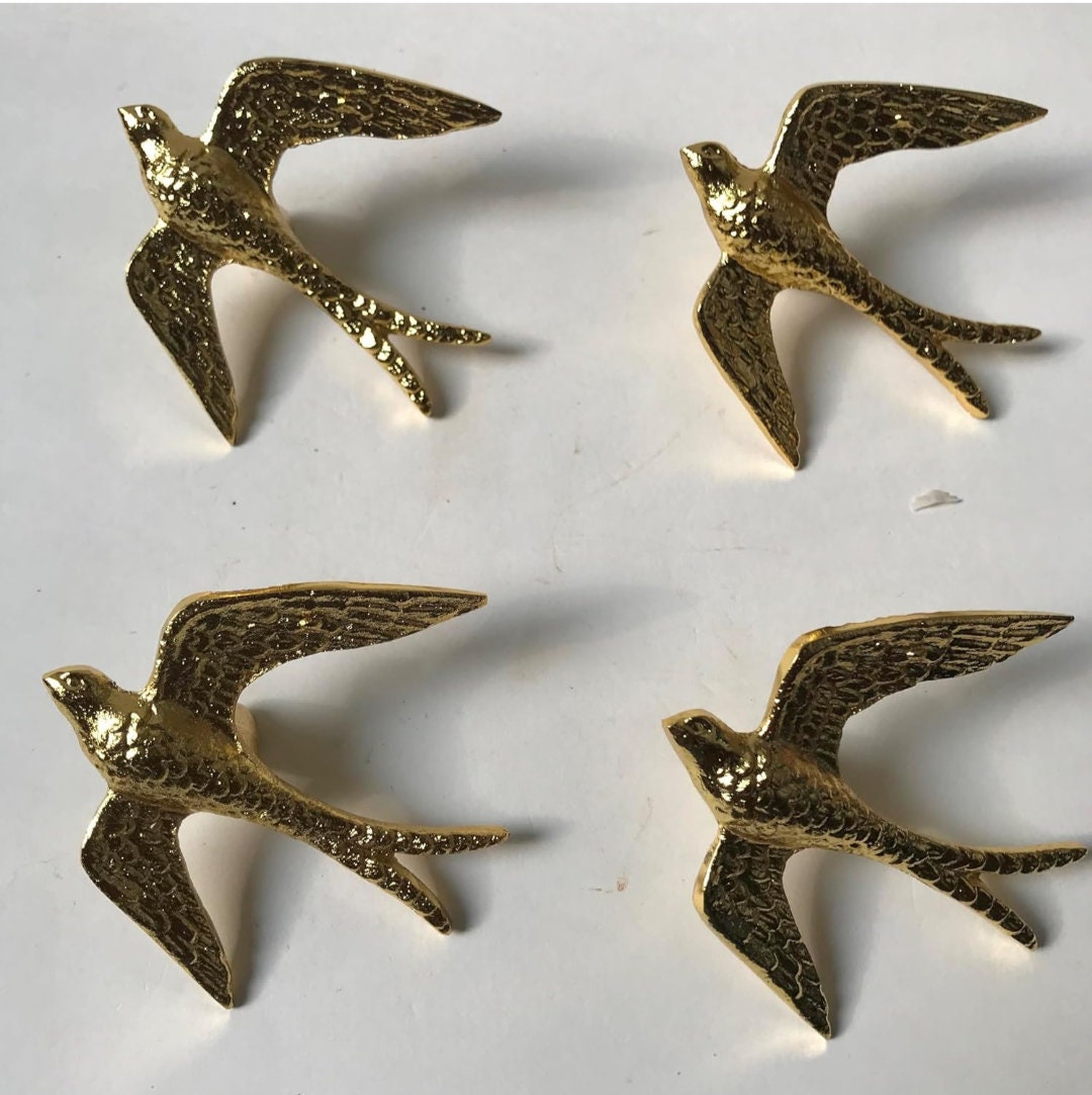 Elegant Brass Swallow Handles for Cabinets, Drawers & Cupboards - Luxury Finish