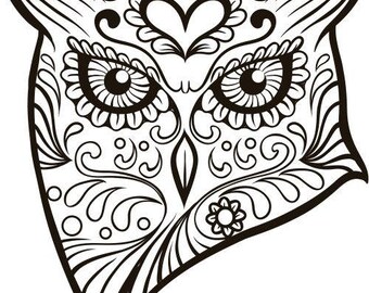 Download Sugar Skull Rose SVG | Etsy