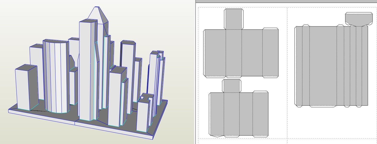 Papercraft New York City 3D Paper Craft Buildings PDF Etsy