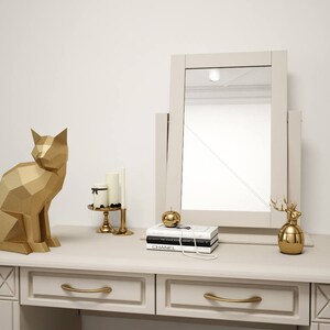 Gato de papel 3D, escultura DIY de gato sentado, manualidades de papel, animales de baja poligonización, modelo de papel, rompecabezas de origami 3D, kit de descarga instantánea en PDF imagen 6
