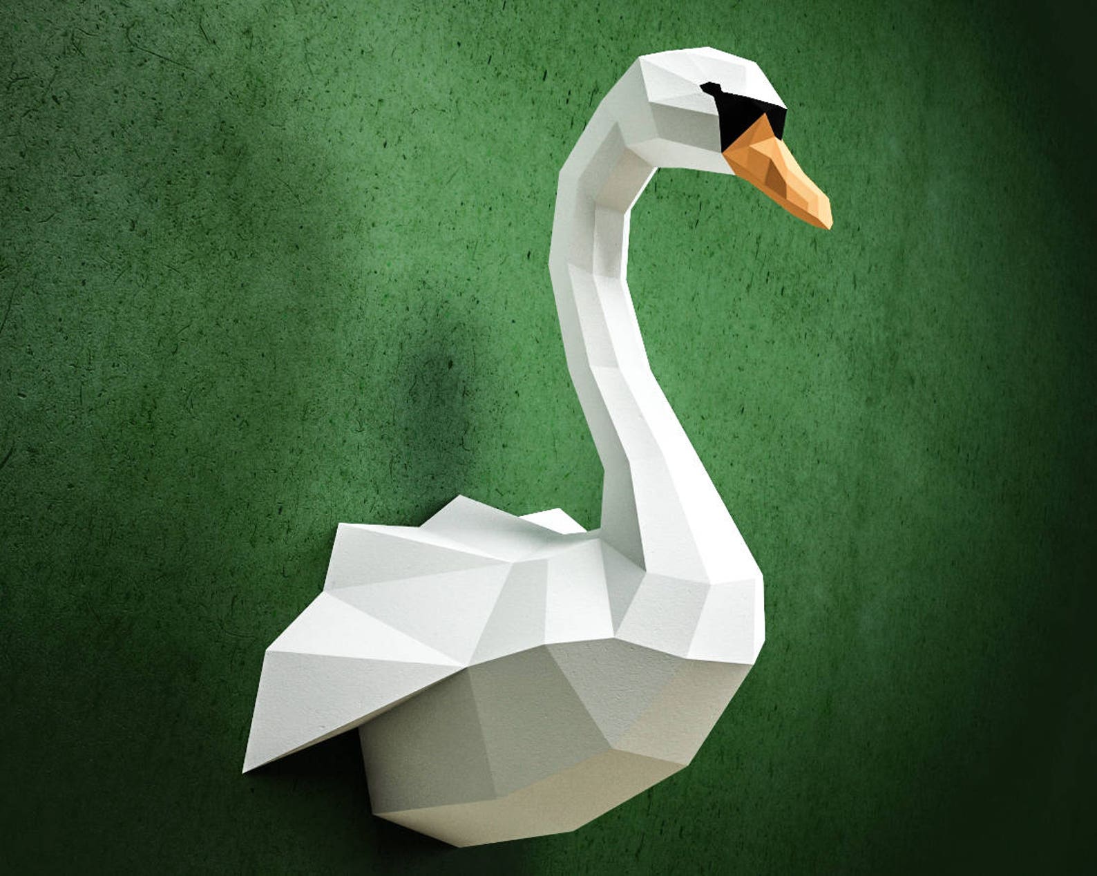Papercraft Swan diy paper craft model kit de modèle PDF Etsy