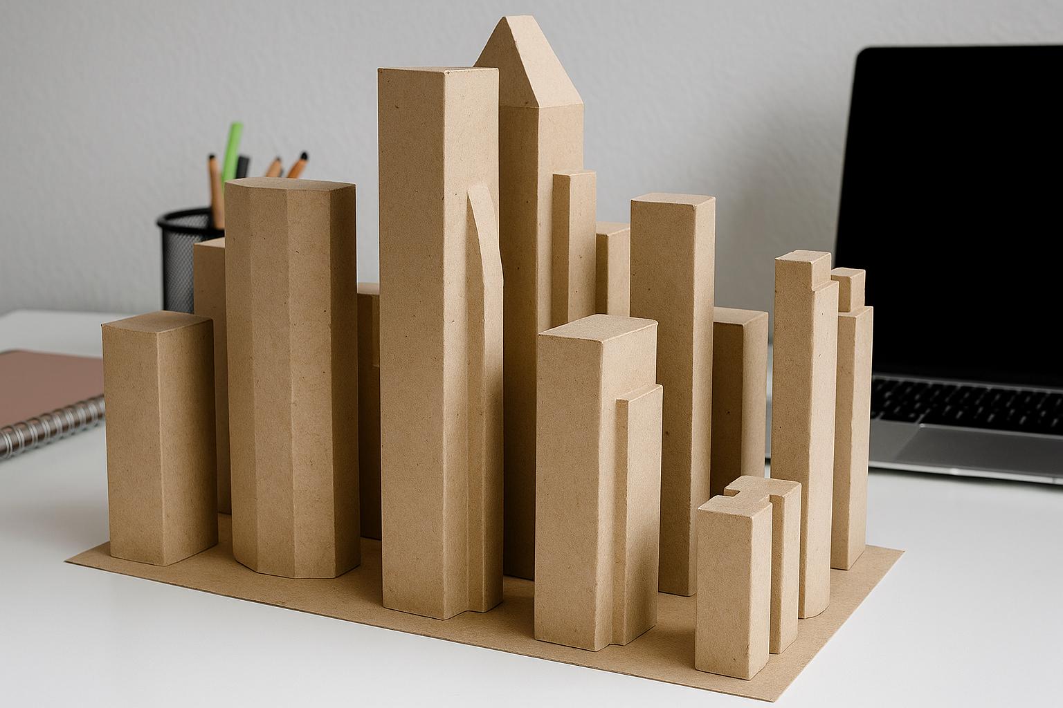 Papercraft New York City, 3D Paper craft buildings, PDF printable paper model, DIY home decor, make your own low poly sculpture, pepakura