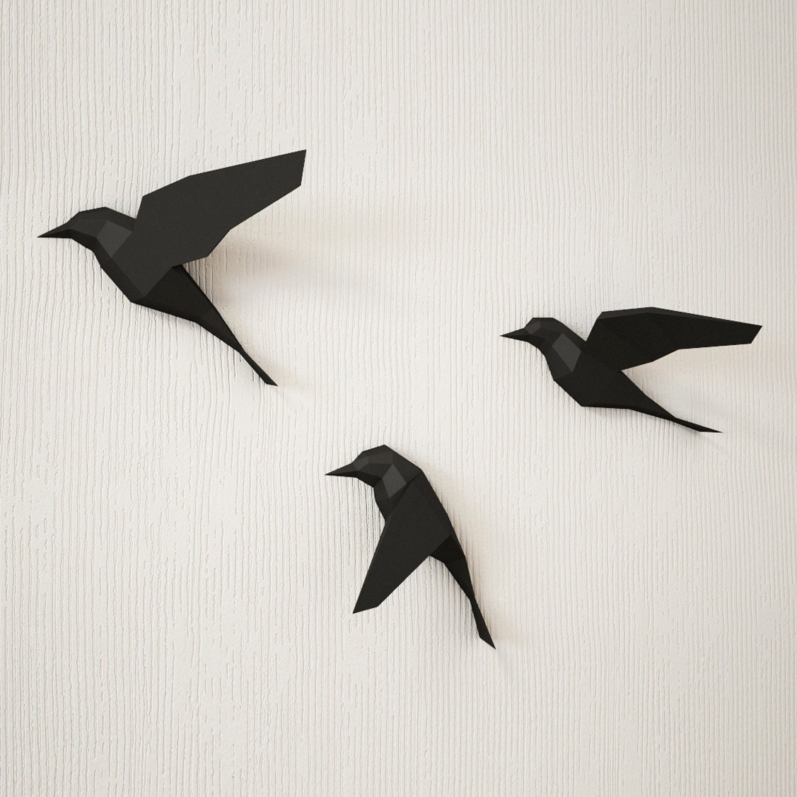 3d-papercraft-birds-on-wall-diy-paper-model-sculpture-origami-papercraft-pdf-animal-low-poly-trophy-paper-craft-template-kit-pepakura-etsy