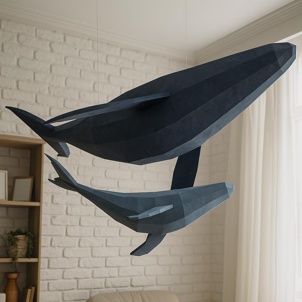 海の生き物　くじら　ペーパークラフト　アルバム素材　ダイカット 色紙素材 海の生きもの くじら ペーパークラフト アルバム素材 色紙素材