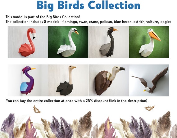 Série de 4 oiseaux décoratifs en métal (4 modèles différents) 10 cm